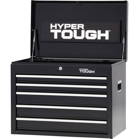 Hyper Tough 5 Drawer Tool Box With Ball Bearing Slides 26 W