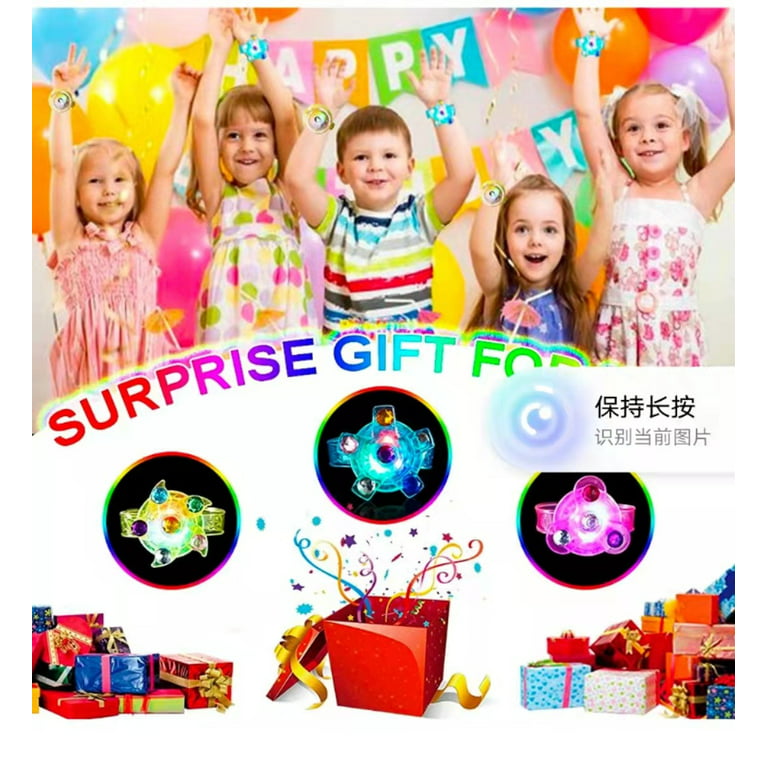 SCIONE Party Favors for Kids 24 Pack Light Up Bracelets Classroom Prizes Glow in The Dark Party Supplies Girls Boys Birthday Halloween Christmas
