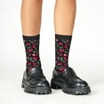thumbnail image 4 of Fuzoiu Ripe Red Cherry Print Kids Socks For Boys Girls,Grip Crew Socks with Non Slip,Lightweight Stretch Crew Socks,Toddlers Crew Boot Socks, 4 of 5