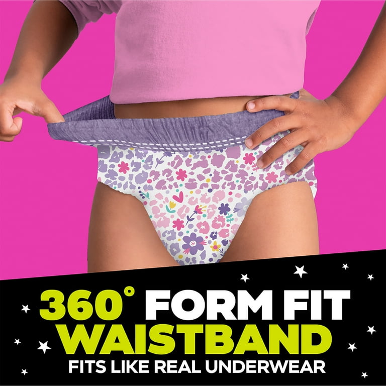 Ninjamas Girls Bedwetting Nighttime Underwear, Size S/m (37