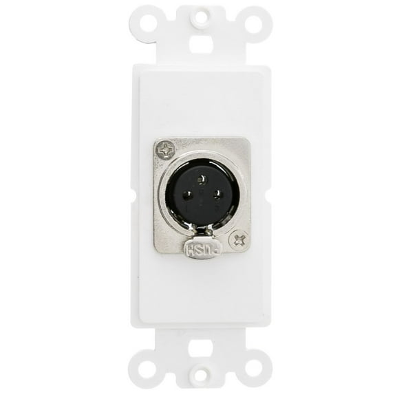 ACL Decora XLR Plaque Murale Type à Souder pour Femme, Blanc, 1 Pack