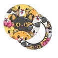 thumbnail image 3 of Goofa Cute Cat Cartoon Printed Stool Covers Round, Waterproof Round Bar Stool Covers Anti-Slip Round Bar Stool Seat Cover with Elastic Bands Durable -13 inch, 3 of 7