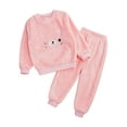 thumbnail image 5 of Fldy Toddler Boys Girls Warm Outfit Casual Sleepwear Long Sleeve Nightwear Loungewear 2 Piece Pajama Pink Cat 120/XXL/14, 5 of 7