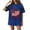 Blue, variant on Usa Flag Blouse Women Red White and Blue Independence Day V Neck Short Sleeve Tops 1776-2026 American Flag Summer Tunics 2XL