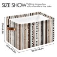 thumbnail image 4 of Yayeee Canvas Storage Basket with Handles for Shelves Fabric Bins Closet Organizer, Brown Abstract Stripes, 4 of 8
