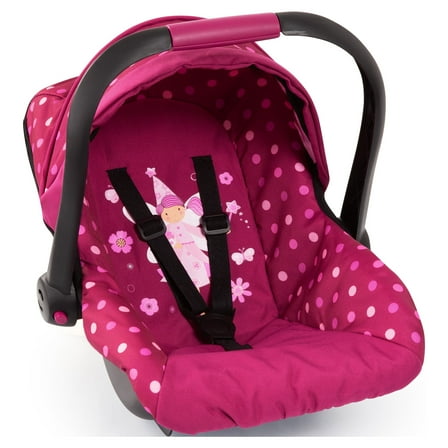Baby Doll Deluxe Car Seat with Canopy - Polka Dots