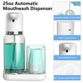 thumbnail image 3 of Luvan 25oz Electric Mouthwash Dispenser for Bathroom,Plastic Automatic Mouth Wash Dispenser with Cup Holder, 3 of 9