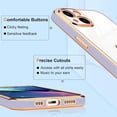 thumbnail image 6 of Case Compatible with iPhone 13 Case Crystal Clear Transparent Design Back Bumper Shockproof Slim Fit Soft TPU Silicone Protective Phone Case Cover for iPhone 13, Purple, 6 of 7
