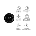 thumbnail image 5 of Reloj De Pared Digital Decoración Pared Moderno Cuarzo 30cm Lab.G Negro, 5 of 5