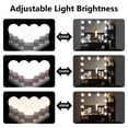 thumbnail image 4 of Resenkos Large Vanity Desk Set with 10 LED Bulbs, Makeup Dressing Table with Cushioned Stool for Women, Girls, Bedroom, Black, 4 of 11