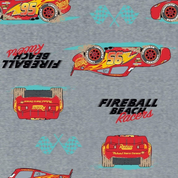 Springs Creative Lightning McQueen Fireball Racer 100% Cotton Fabric sold by the yard
