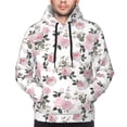 thumbnail image 2 of Bingfone Rose Flowers Men's Drawstring Hoodie Long Sleeve Pocket Sweatshirts-Medium, 2 of 6