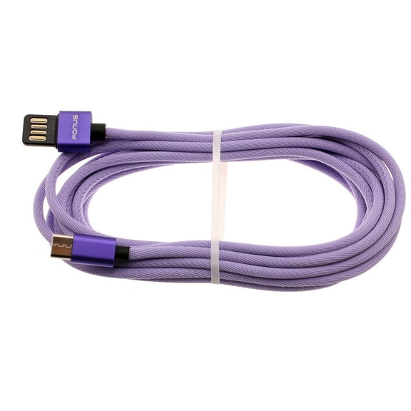 Purple 10ft USB-C Cable for Samsung Galaxy Z Flip5/Flip4/Flip 3 5G - Extra Long Fast Charger Power Cord Type-C Sync Wire for Galaxy Z Flip5/Flip4/Flip 3 5G