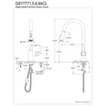 thumbnail image 5 of Kingston GSY7776ACL American Classic Single-Handle Pull-Down Kitchen Faucet in Naples Bronze, 5 of 6