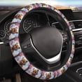 thumbnail image 5 of Sigee Romantic Floral Bear for Steering wheel cover Elastic Steering Wheel Cover Universal Fit Steering Wheel Cover, 5 of 6