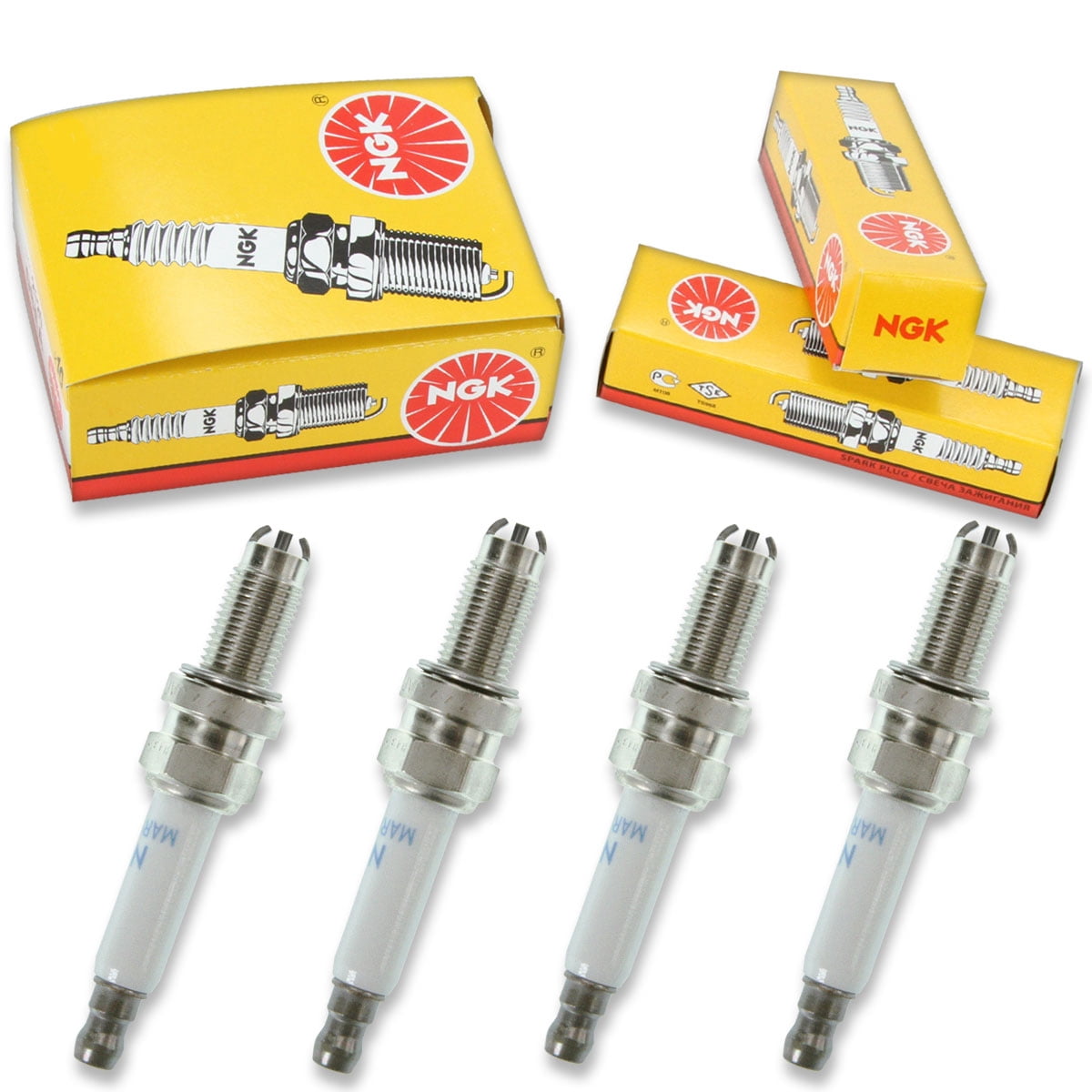 4 pc NGK 8765 Standard Spark Plugs for 12 12 7 726 112 Ignition Wire Secondary