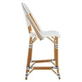 thumbnail image 4 of SAFAVIEH California Outdoor Patio Counter Stool, White/Navy, 4 of 11