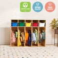 thumbnail image 6 of ECR4Kids Streamline 5-Section Toddler Coat Locker and 5 Scoop Front Bins, Cubby Storage, Natural, 6 of 9