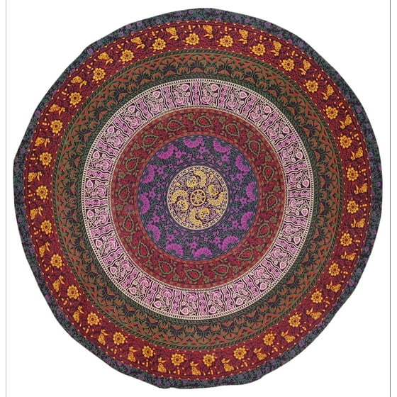 gift card round table e Cotton Color Round Multi 68