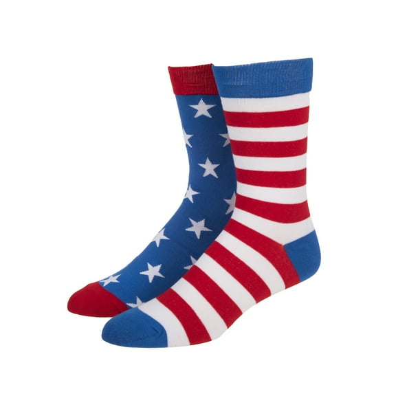 American Flag Stars & Stripes Mens Crew Socks