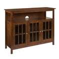 thumbnail image 4 of Convenience Concepts Big Sur Deluxe 55 inch TV Stand with Storage Cabinets and Shelf, Dark Walnut, 4 of 10