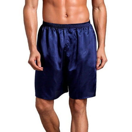 

Mens Emulation Silk Boxer Briefs Shorts Pants Casual Underwear Pajamas Pajamas