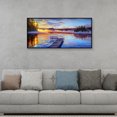 thumbnail image 2 of Puesta de sol lago 5D DIY taladro redondo completo diamante pintura paisaje decoración del hogar Tmvgtek decoración de arte en el hogar, 2 of 9