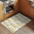 thumbnail image 2 of 2x3 Ft Entryway Area Rug, Yellow Blue Spring Floral Kitchen Rug Runner Washable Floor Mat, Summer Botanical Farmhouse Non Slip Indoor Door Mat Throw Carpet for Bathroom Living Room Bedroom, 2 of 8