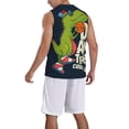 thumbnail image 2 of Naloa Dinosaur Basketball Player Basketball Jersey Reversible Men's Mesh Athletic Sports Shirts Training Practice S-4XLXX-Large, 2 of 6