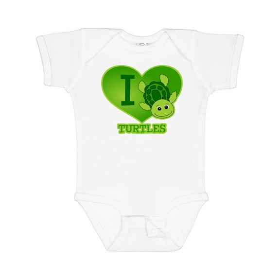 Inktastic I Love Turtles Boys or Girls Baby Bodysuit