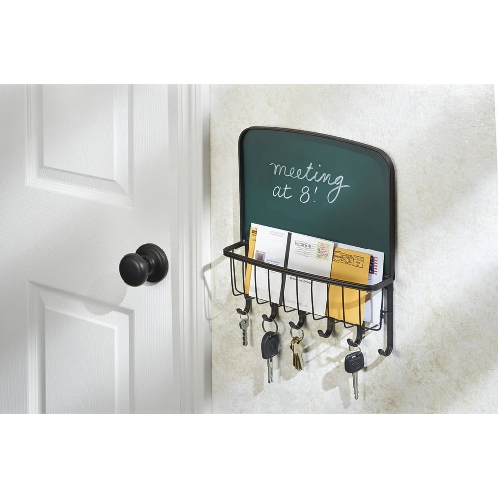 InterDesign York Lyra Mail, Letter Holder, Key Rack Organizer, Wall