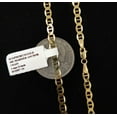 thumbnail image 3 of SOLID 10k Yellow Gold 4 mm Mariner Anchor Link Chain Necklace Real Solid 10K Yellow Gold,Real 10k Gold Chain (Necklace length:22;), 3 of 4