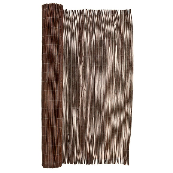 Backyard X-Scapes Natural Willow Rolled Panel Fence Decorative Fencing Natural 6' H L x 8' L