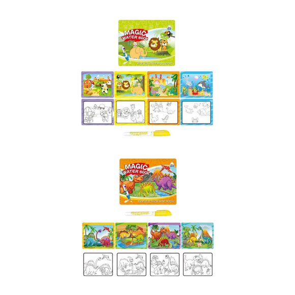 Painting Book,Reusable Water Painting Book Educational Toys,Colorful Drawing Tablet Cognition Teaching Aids,Early Childhood Education Learning Activities,Developmental Interactive Toys Drawing Zulema none