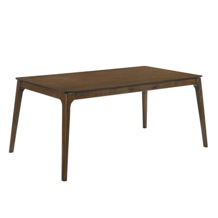 Pemberly Row Modern Solid Wood Rectangle Dining Table in Walnut