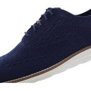 Cole Haan Mens Original Grand Knit Wing TIP II Sneaker - Navy/Ivory - 9