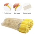 thumbnail image 2 of Cepillos de Pestañas Desechables 100pcs Injerto de Extensión de Pestañas de Varil de Cristal - Amarillo Sunnimix cepillos de pestañas varitas de rimel, 2 of 4