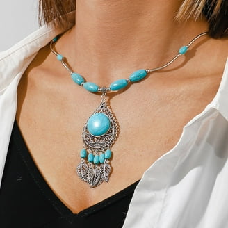 Layered Chunky Beaded Necklace & Earrings Set For Women - Colorful Multi-Layer Statement Jewelry Gift For Her