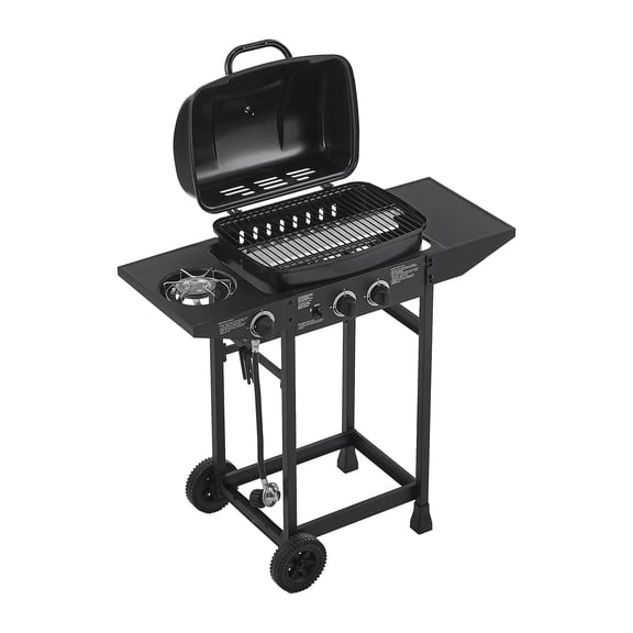 CQSXDA 2 Burner Propane Gas Grill With Side Burner Stainless Steel 24000 BTU Outdoor Barbecue Kitchen And Patio Cooking