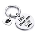 thumbnail image 3 of Tnobhg Stainless Steel Keychain Dad from Son Best Dad Ever Keychain Gift Double Sided Letter Print Keyring Valentine Day Heartwarming Gift, 3 of 7