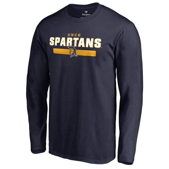 Men's Navy UNCG Spartans Team Strong Long Sleeve T-Shirt