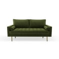 thumbnail image 3 of Pemberly Row Contemporary 70" Upholstered Velvet Sofa in Green, 3 of 8