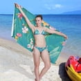 thumbnail image 7 of GZHJMY Tropical Floral with Dragonflies Beach Towel Quick Dry Absorbent Bath Towels Sandproof Lightweight Towel for Gym Yoga Sports Swimming- 30x60in Washcloth, 7 of 7