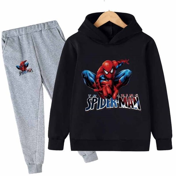 Invierno otoño Marvel Spiderman niños sudaderas con capucha ropa para niños más jerséis Tops Teen Boys Hoodie Set90CM zhangmengya CONDUJO