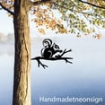 thumbnail image 4 of Handmadetneonsign Squirrel On Branch Metal Tree Stake, Squirrel Garden Tree Stake, Squirrel Metal Tree 68609, 4 of 4