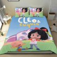 thumbnail image 1 of Cleo y Cuquín Conjunto de sábanas temático, trío de piezas, cómodo y amigable con la piel, diseño único, regalo de decoración para el hogar para familiares, amigos y fans,173cm *218cm, 1 of 6