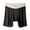 Black, variant on QINGFSAP Womens Mid Rise Seamless Cotton Boyshorts V Crossover Waistband Breathable Underwear