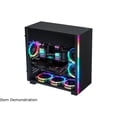 thumbnail image 5 of Rosewill ATX Mid Tower Gaming PC Case Aura Sync Compatible Dual Ring RGB LED Fans, Top Mount PSU & HDD - PRISM S500, 5 of 13