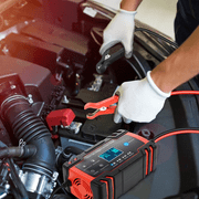 HUSGW Battery Charger 12V8A 24V4A Fully-Automatic Smart Car Battery Charger, Battery Maintainer Trickle Charger, and Battery Desulfator with Temperature Compensation