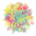 thumbnail image 2 of Hariumiu 100 Pcs Luminous Stars Wall Stickers Glow in The Dark Wall Decals Non-adhesive Star Stickers with Adhesive Tape Included for Ceiling Bedroom Kids Room Decor, 2 of 7